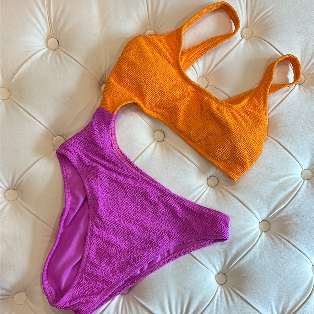 New Orange & Pink One Piece Swimsuit